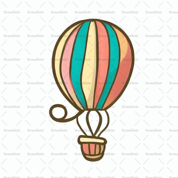 Verspielter Heißluftballon
